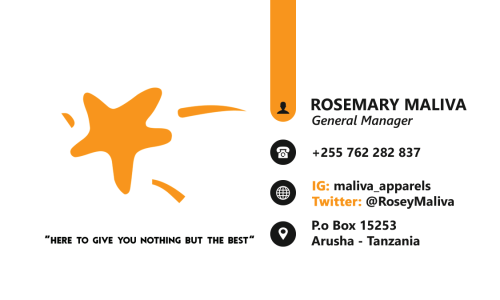 Maliva Apparels Business Card