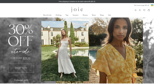 https://www.joie.com/ Helping Joie, a fashion brand, to upgrade to Magento 2 Commerce Edition