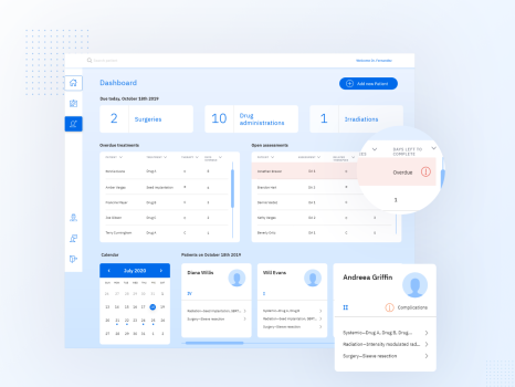 Patient data management application