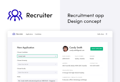 Recruiter – CRM Recruitment Web Application