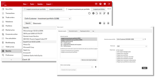 Queries-based report templates