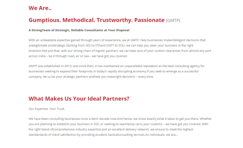 Copywriting for a Logistics Firm