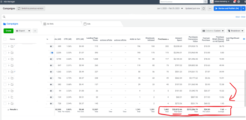 Generated $260k in 2 months at a 7.63x Return On Ad Spend