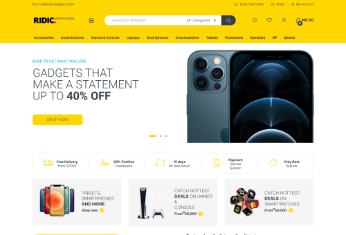 Ridic Ventures Website