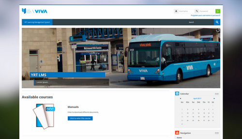 York Region Transit Custom eLearning Portal