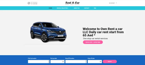 Own rent a car - Website Designing