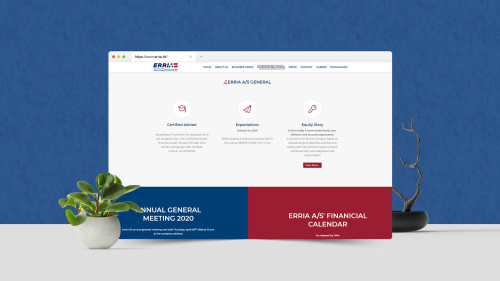 Erria A/S Website