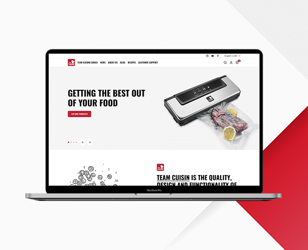 Kitchenware commerce web development