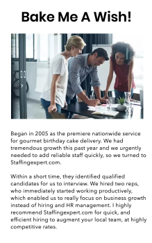 Bake me a wish! inbound sales support