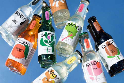 Swan — soda water branding and packaging design
