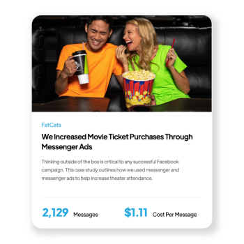 We Increased Movie Ticket Purchases Through Messenger Ads