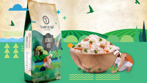 TANOUSH ORAGANIC RICE BRANDING & PACKAGING DESIGN