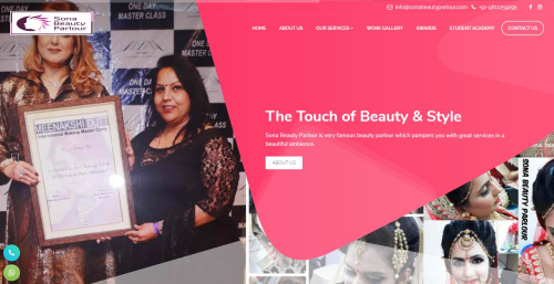 Website Development and Design - Sona Beauty Parlour