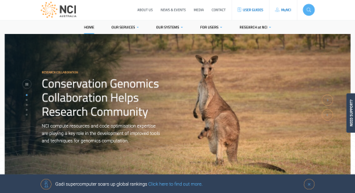 A public face for Australia's fastest supercomputer (Drupal CMS)