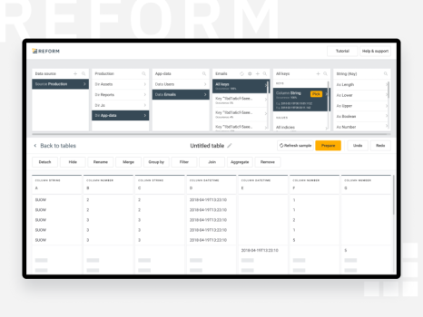 Slamdata – UI design from scratch for  a data preparation solution