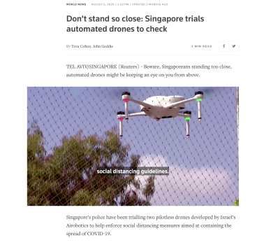 Singapore trials Airobotics' automated drones to check - Reuters TV
