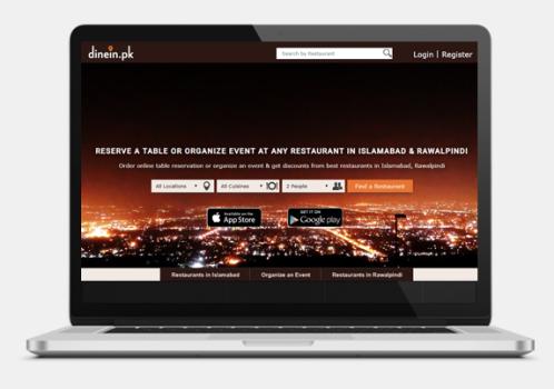 Website Development for a Table reservation system