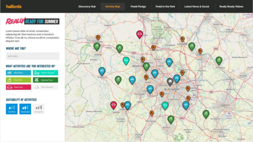 Halfords Discovery Hub – OpenStreetMap & Strava API integrations as a platform for a marketing campaign