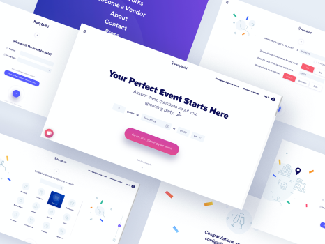 Branding, UX/UI design, and app development for PartyBuild