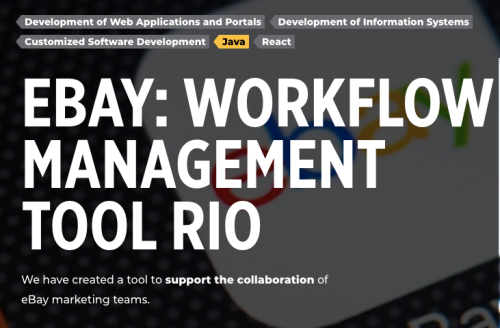 EBAY: WORKFLOW MANAGEMENT TOOL RIO