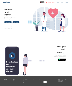 UI/UX design for a diagnostics startup