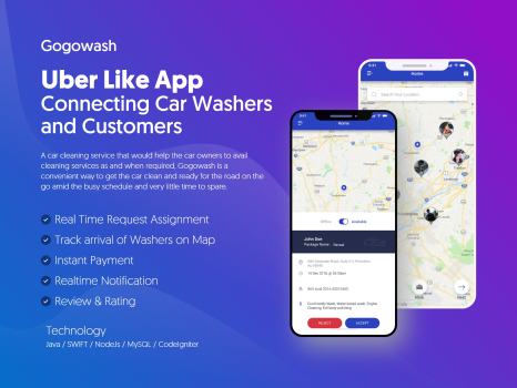 Uber Like App Connecting Car Washers and Customers