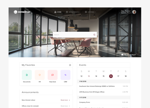 Utility Company Enterprise Corporate Portal