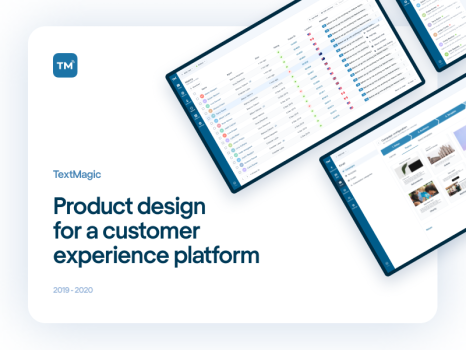 Textmagic – Product design for a customer experience platform