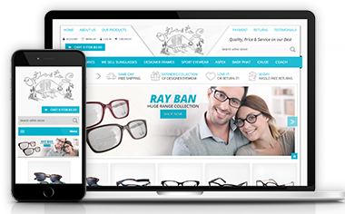 Ecommerce store designed for Optics to go UK