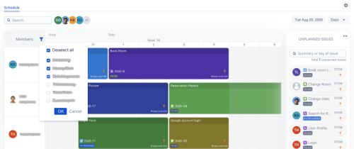 Resource planning & management for team
