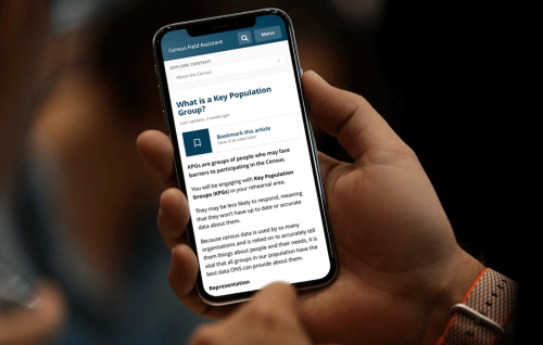 Self-service mobile app to help staff improve door-to-door survey completion rates