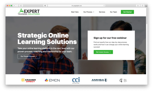 Expert Training Solutions Website Discovery and Development