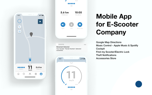 Mobile App for E-Scooter Company