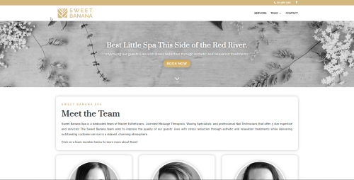 Sweet Banana Spa Web Design