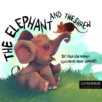 The Elephant and The Shrew - Children's Book Illustration