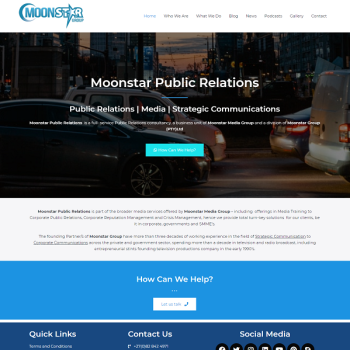 Website Design for Moonstar Public Relations