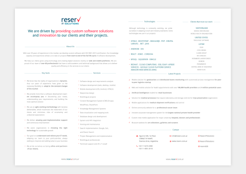 Reserv IT Solution presentation