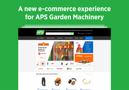 A new e-commerce experience for APS Garden Machinery