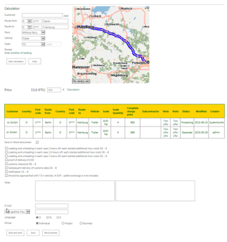 System for calculation of valuations