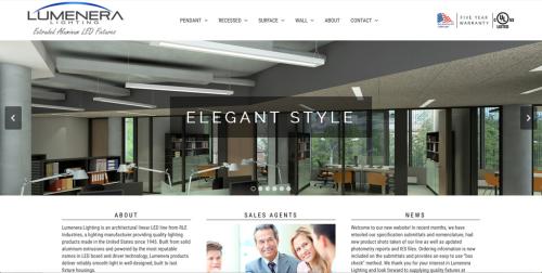 Website & Logo Design - Lumenera Lighting