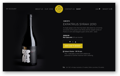 Vineyard website