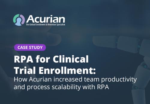 How Acurian increased team productivity and process scalability with RPA