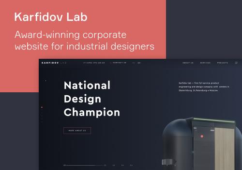 Corporate website for industrial designers