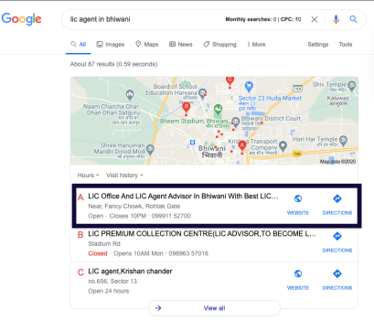 Local SEO For LIC Agents