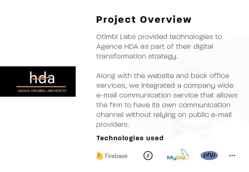 Website & Portfolio manager - Agence HDA