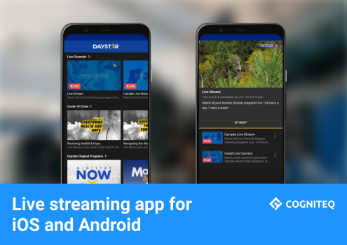 Live streaming app for iOS and Android
