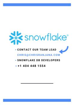 Snowflake db developers Snowflake administrators