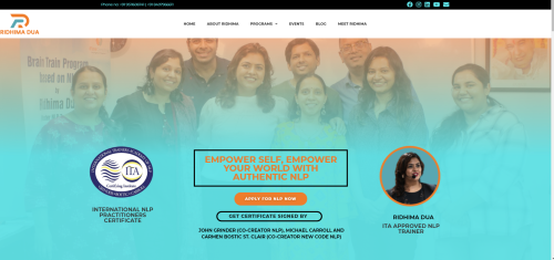 Ridhima Dua NLP Trainer Website