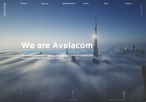 Animated  site for Avelacom company