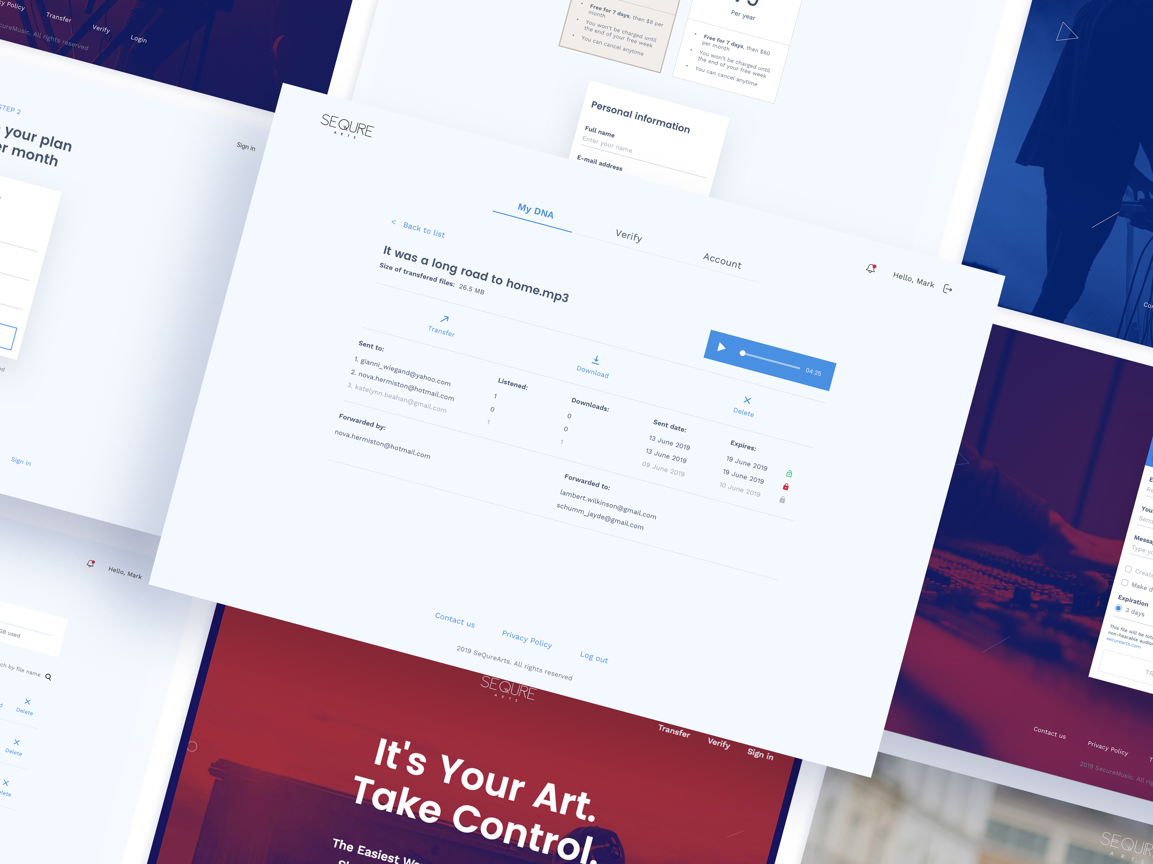 "SeQure Arts" Web application MVP